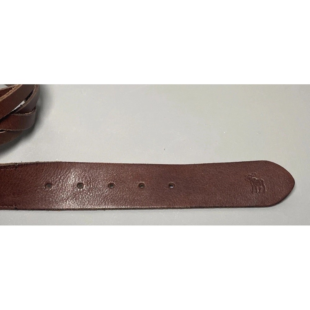 Abercrombie & Fitch Brown Leather  Braided Boho Design Belt S - Picture 5 of 7